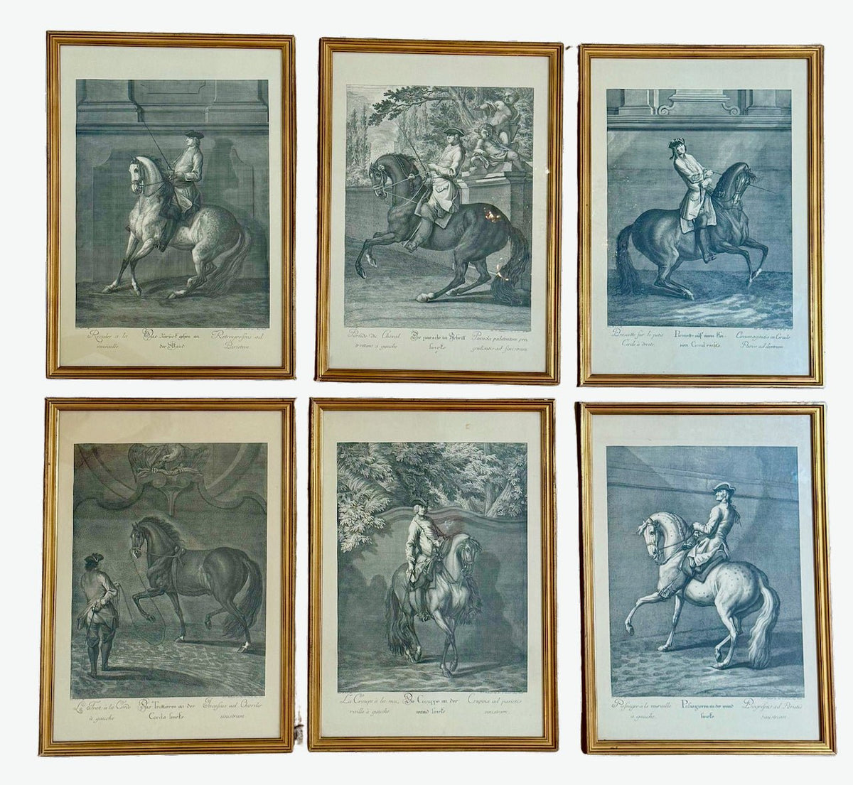 Johann Elias Ridinger (German, 1698–1767).&nbsp; Set of six; Equestrian Lithographs - Helen Storey Antiques