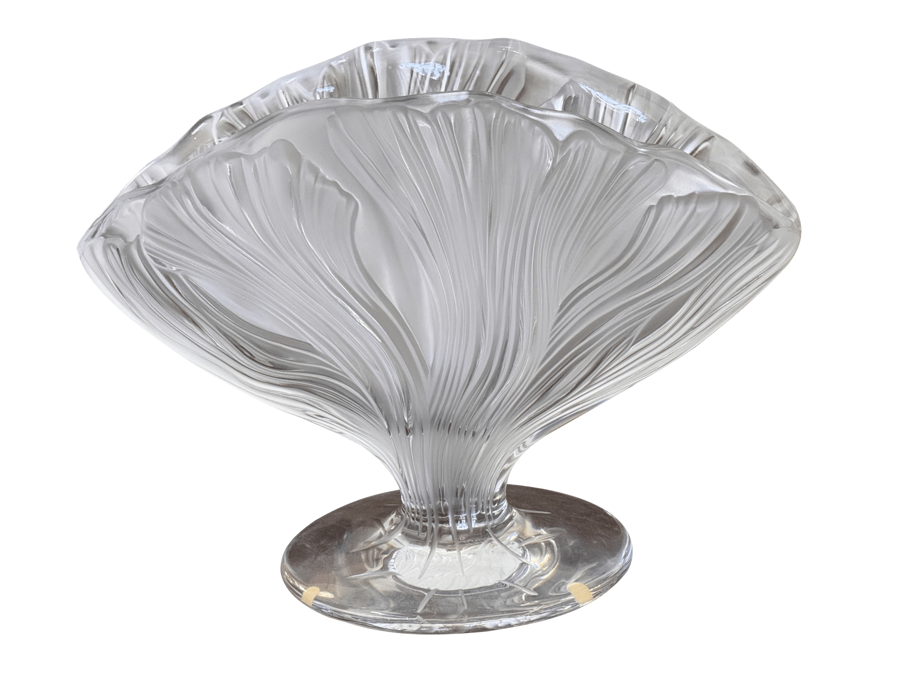 Lalique French Glass Flared Vase in the "Ichor" Pattern