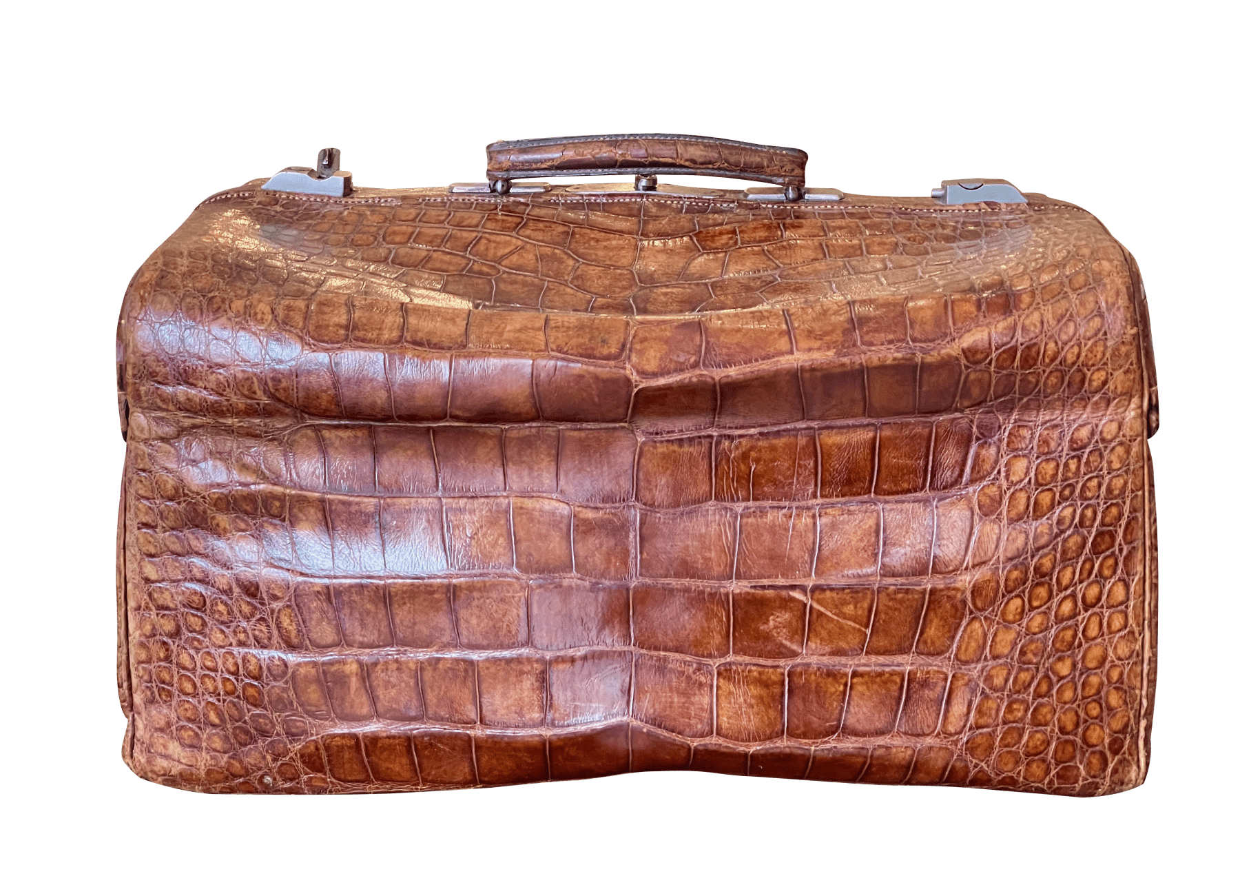 Large 19th Century Crocodile Travel Case