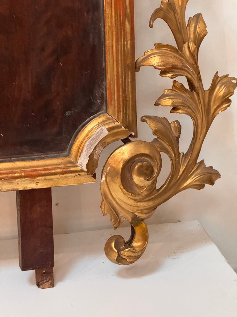 Large, fine 18th C. Carved Gilt Italian Baroque Mirror - Helen Storey Antiques