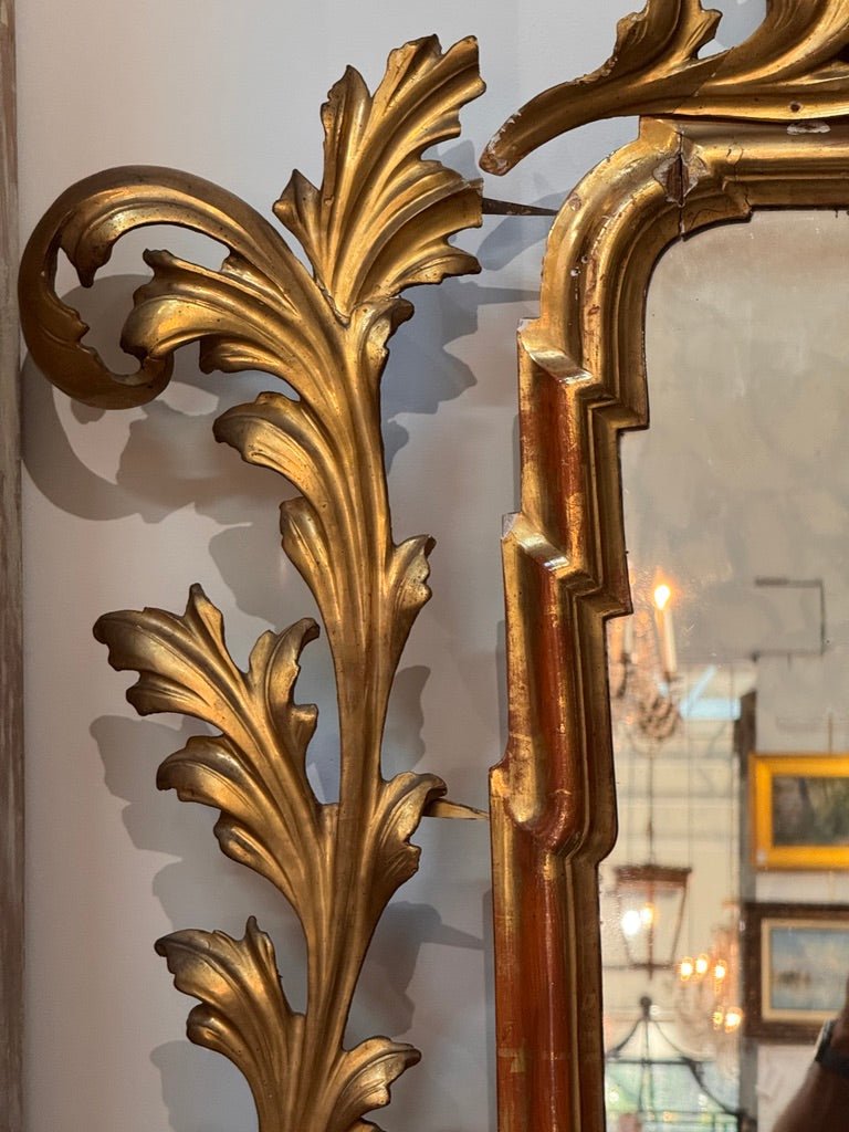 Large, fine 18th C. Carved Gilt Italian Baroque Mirror - Helen Storey Antiques