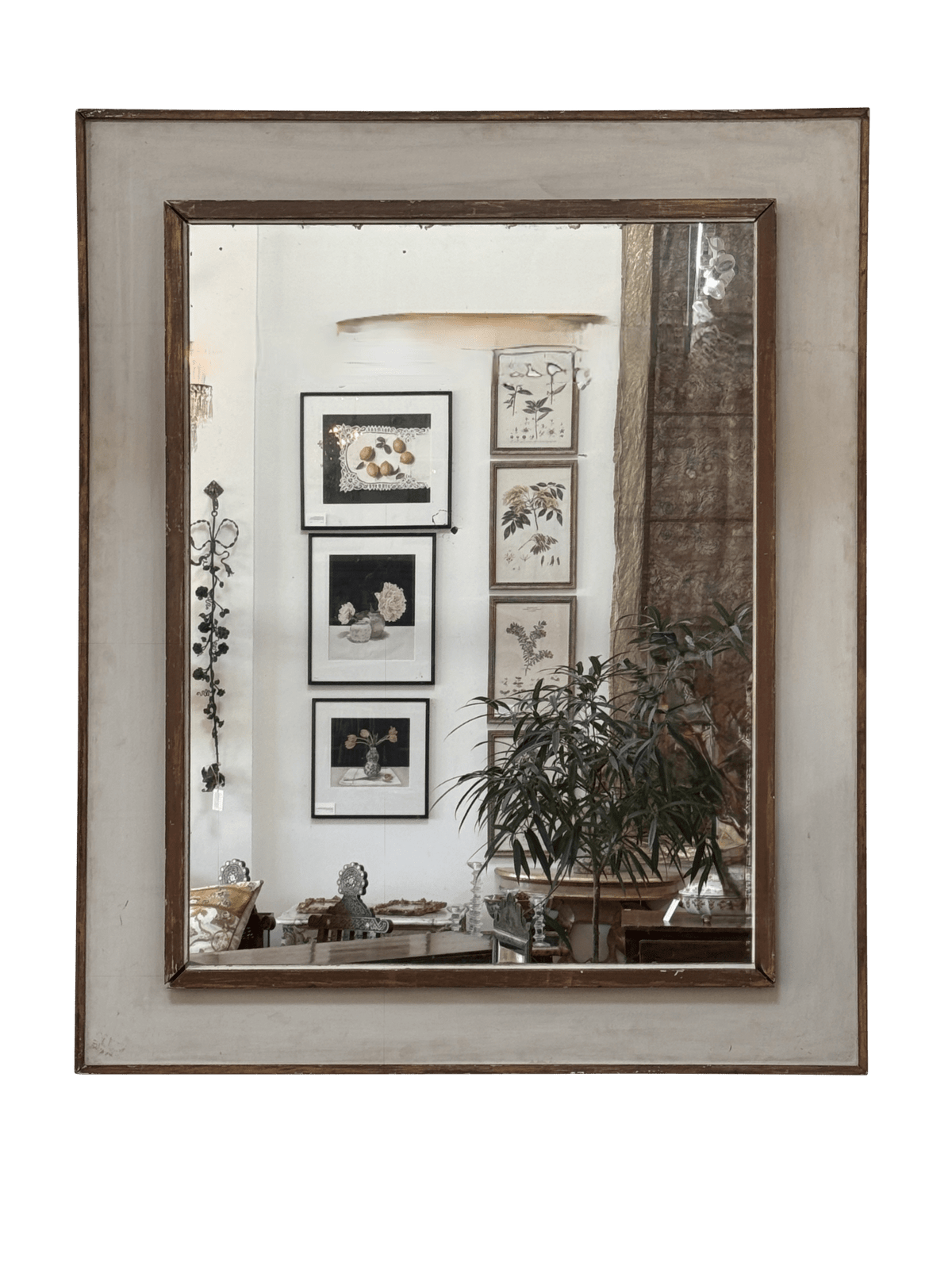 Large Rectangular Italian mirror, painted - Helen Storey Antiques