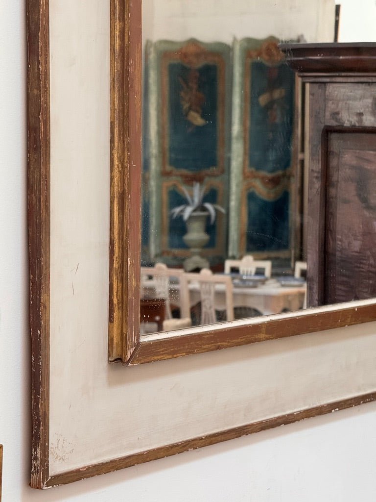 Large Rectangular Italian mirror, painted - Helen Storey Antiques