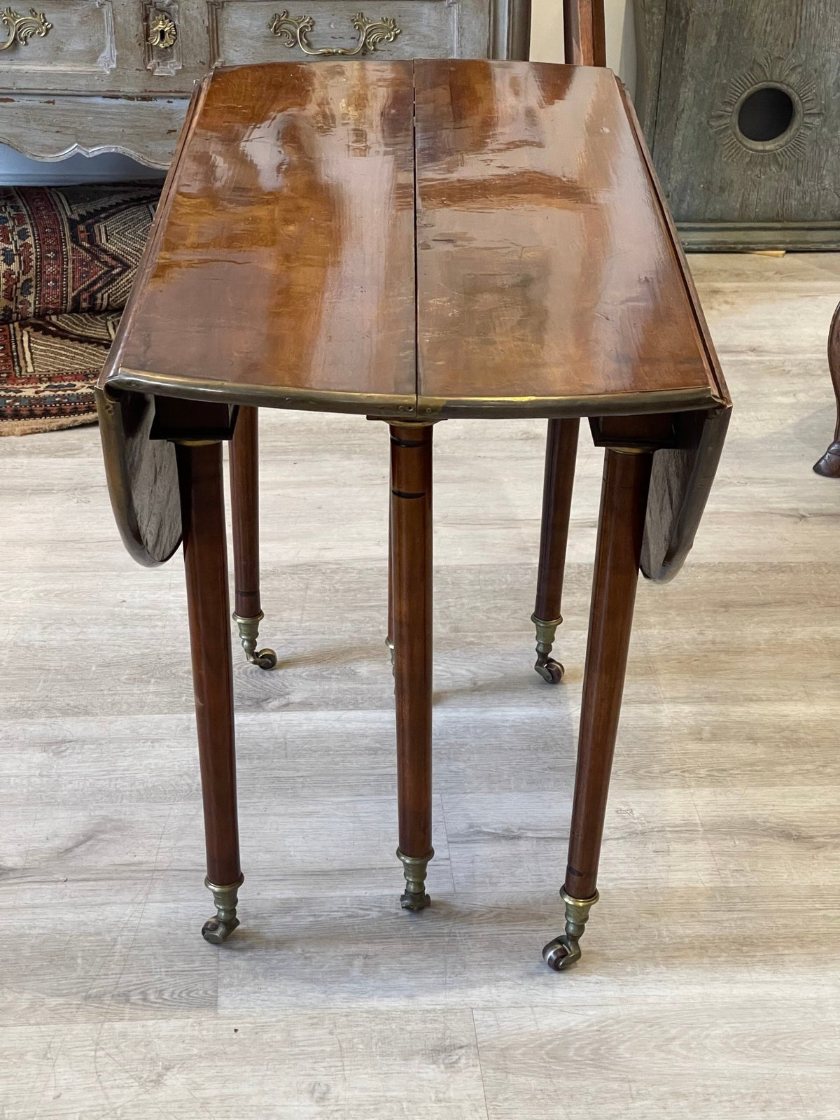 Late 18th Century Louis XVI Mahogany Drop - Leaf Extension Dining Table - Helen Storey Antiques