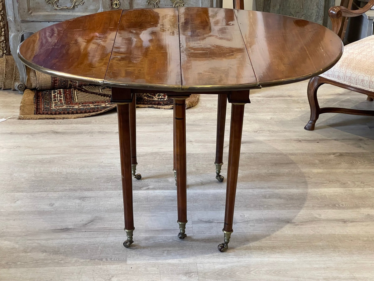 Late 18th Century Louis XVI Mahogany Drop - Leaf Extension Dining Table - Helen Storey Antiques