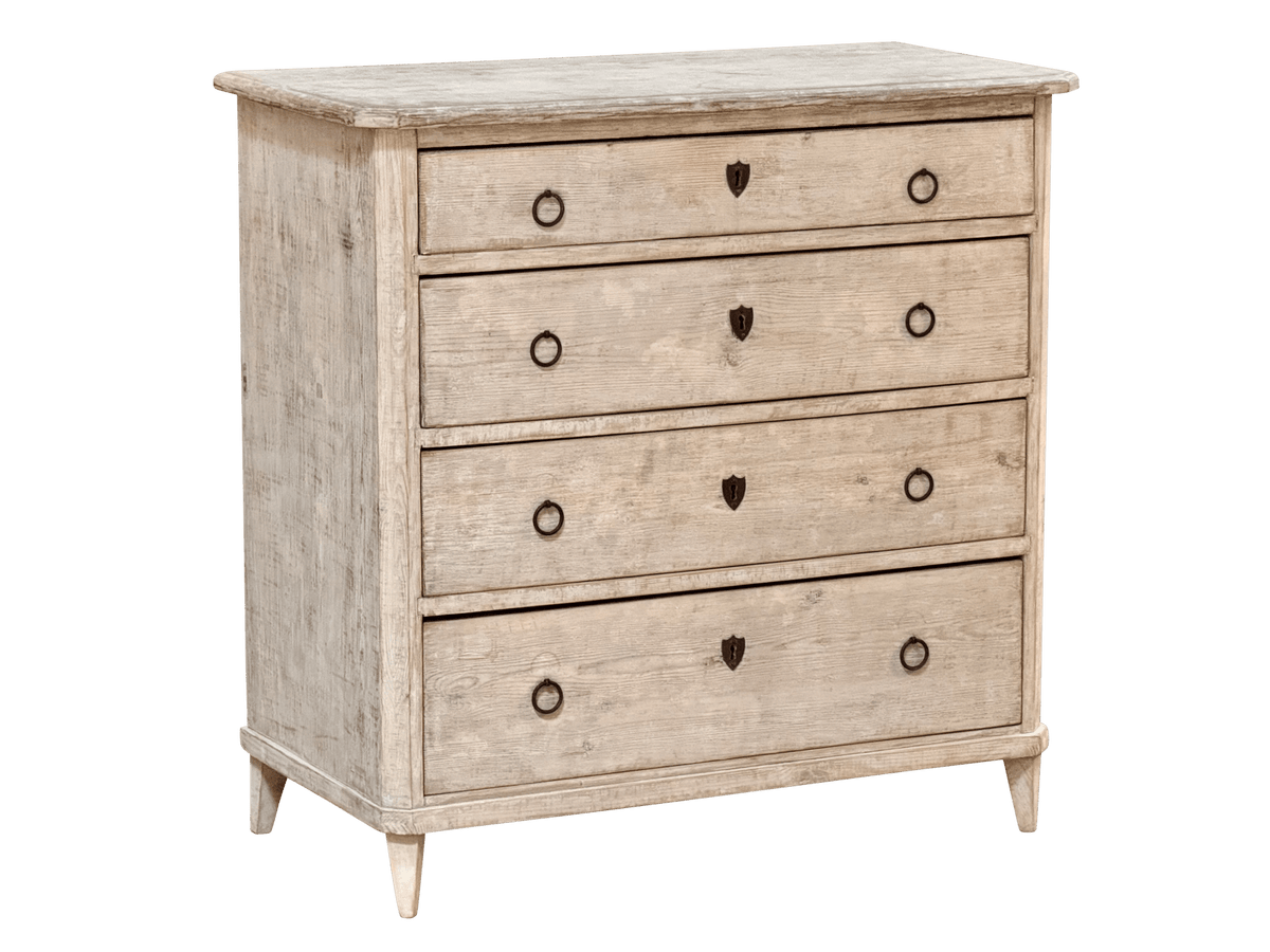 Late 18th century Swedish Gustavian chest with four drawers - Helen Storey Antiques