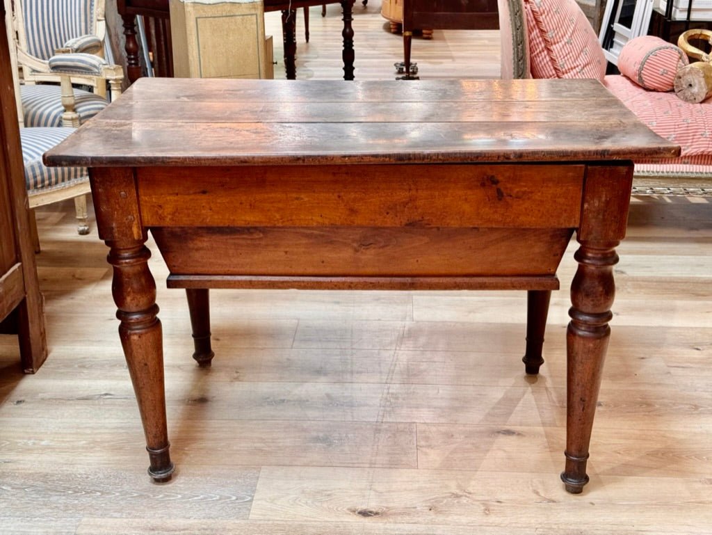 Late 18th - early 19th French Provincial walnut dough table - Helen Storey Antiques