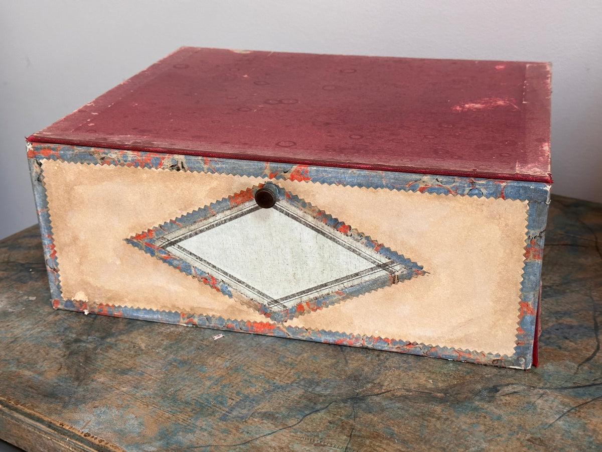 Late 19th Century French Cardboard File Boxes - Helen Storey Antiques