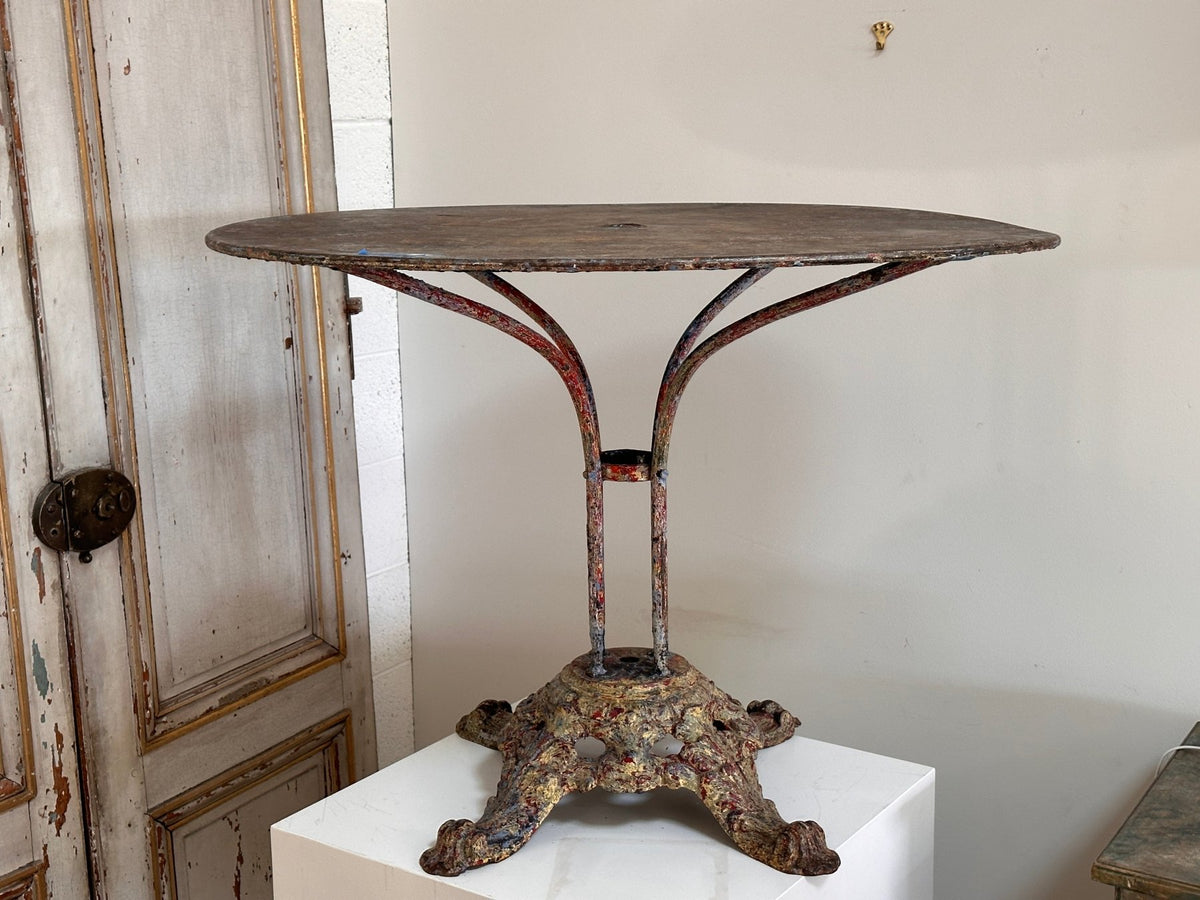 Late 19th - early 20th Century French Café Table, polychrome - Helen Storey Antiques