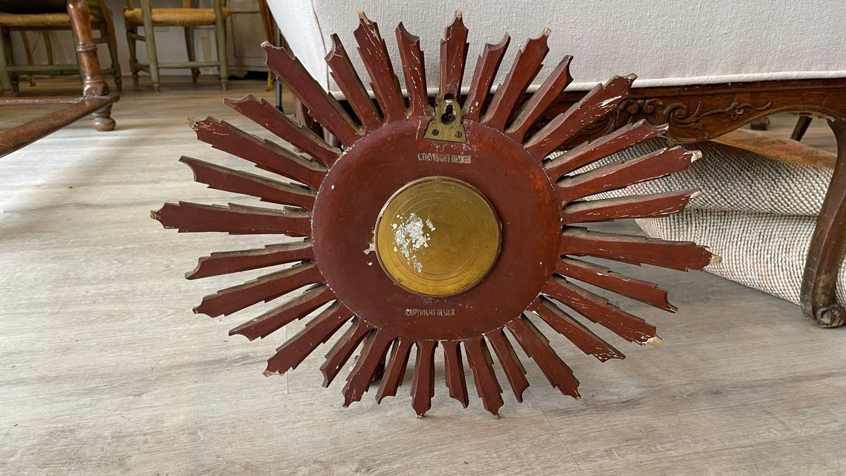 LATE 19TH - EARLY 20TH CENTURY FRENCH SUNBURST CLOCK - Helen Storey Antiques