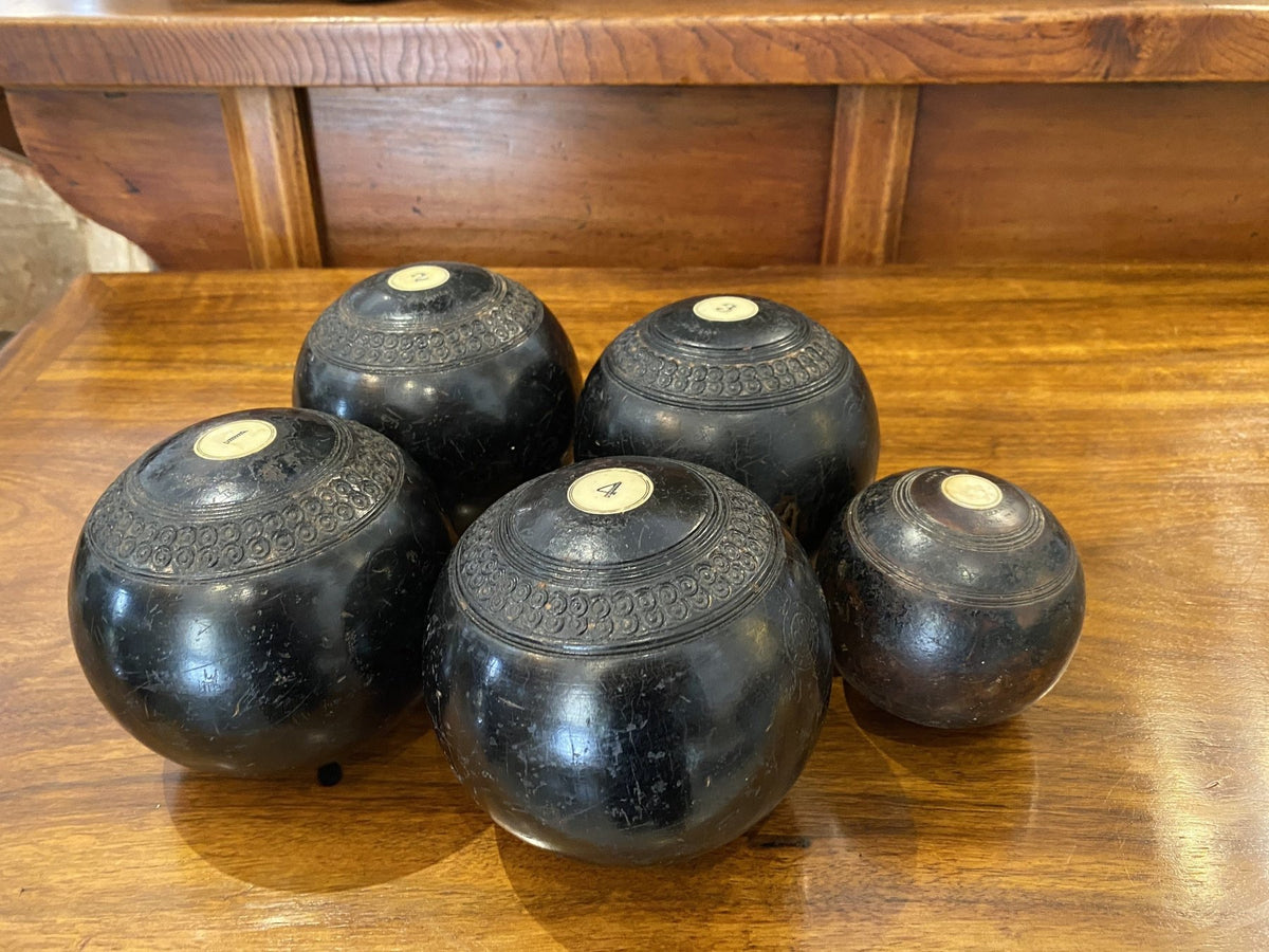 Lignum Vitae Bocce or Lawn Balls - Helen Storey Antiques