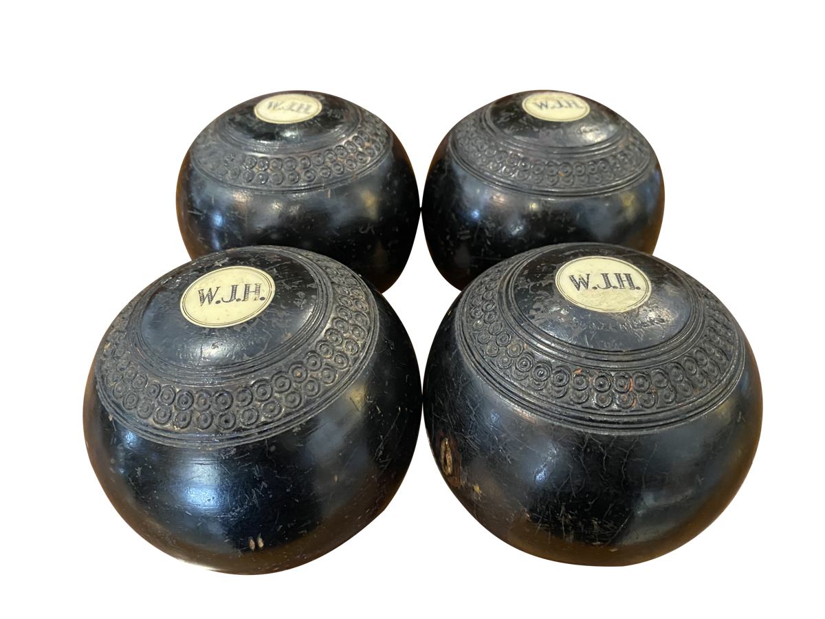 Lignum Vitae Bocce or Lawn Balls - Helen Storey Antiques