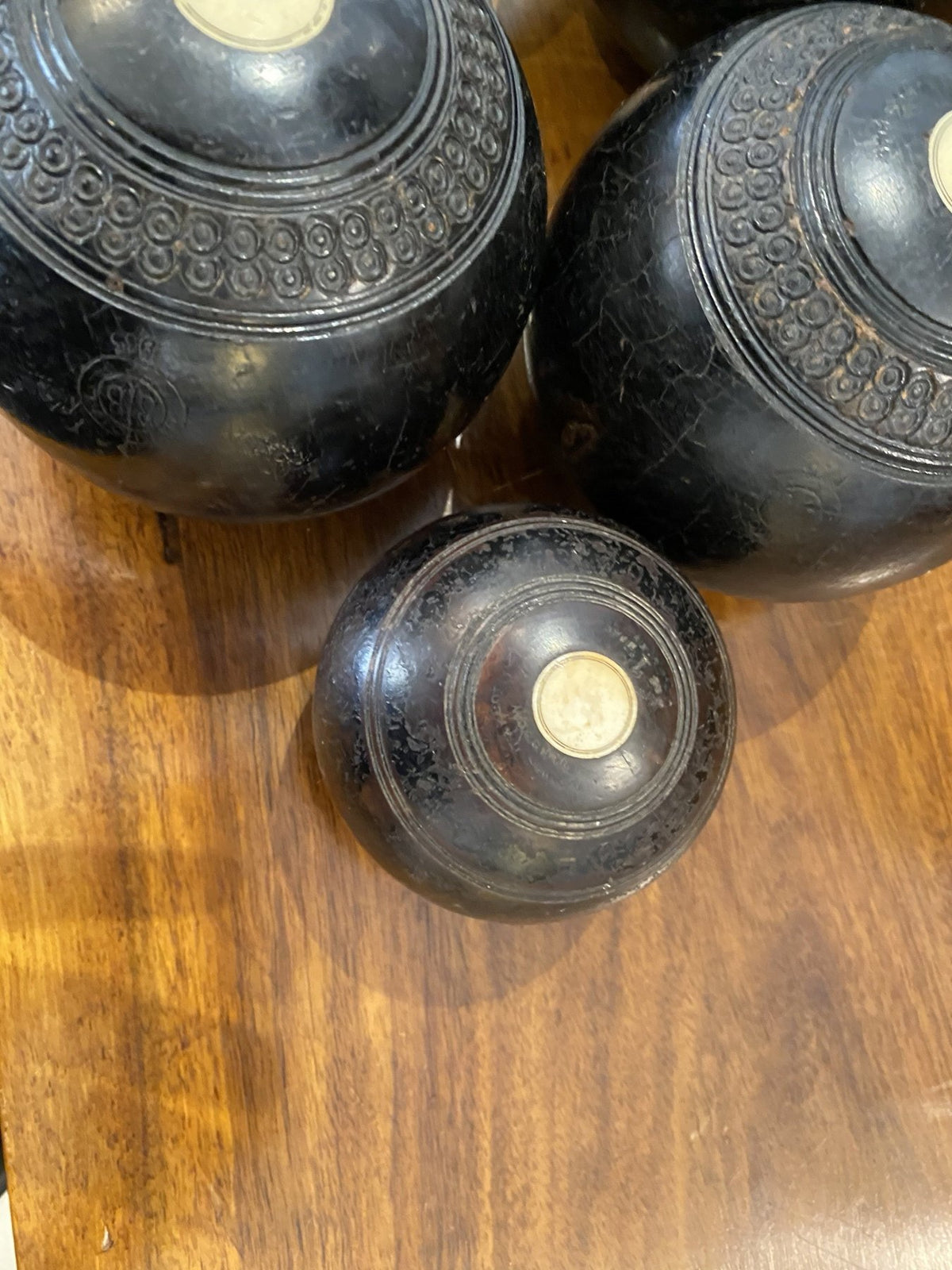 Lignum Vitae Bocce or Lawn Balls - Helen Storey Antiques