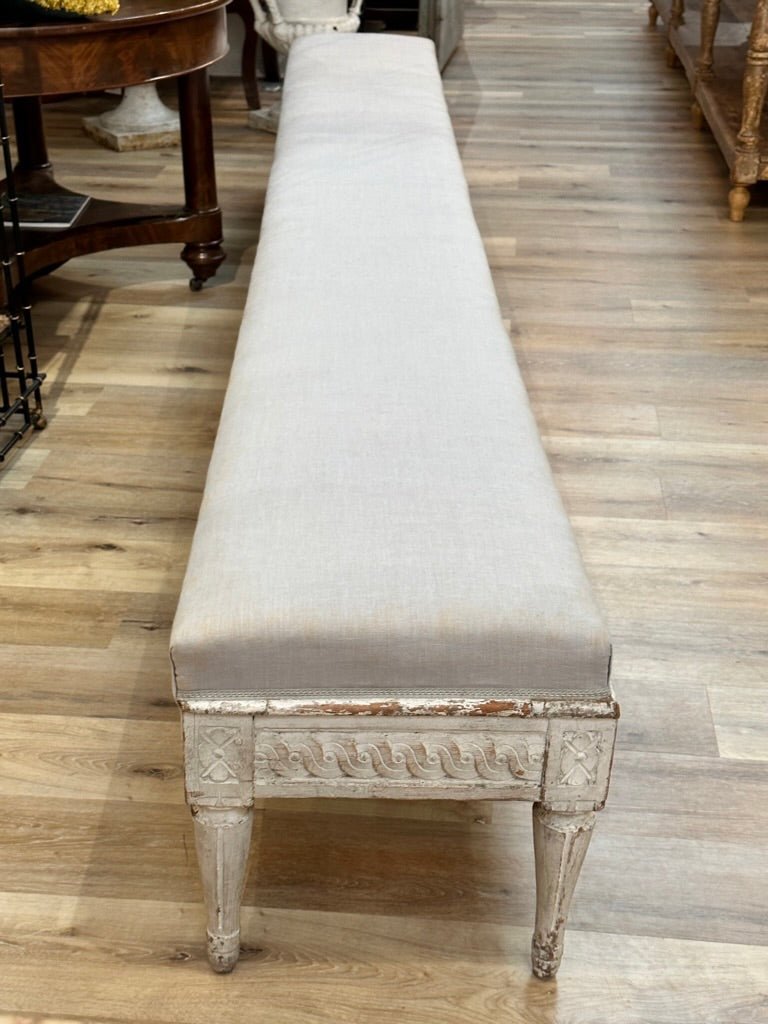 Long Gustavian Period Swedish Bench - Helen Storey Antiques