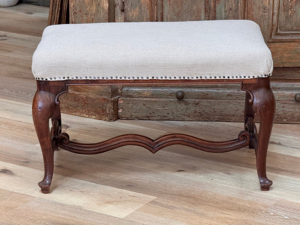 Louis XIV - XV Walnut Stool, France, C. 1730 - Helen Storey Antiques