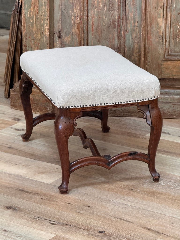 Louis XIV - XV Walnut Stool, France, C. 1730 - Helen Storey Antiques