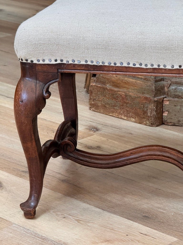 Louis XIV - XV Walnut Stool, France, C. 1730 - Helen Storey Antiques