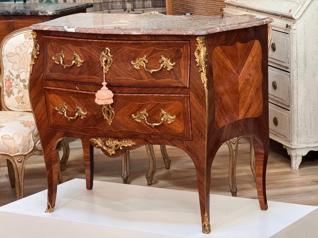 Louis XV Period Bombé Commode, Stamped J. Bircklé, Paris, Circa 1760 - Helen Storey Antiques