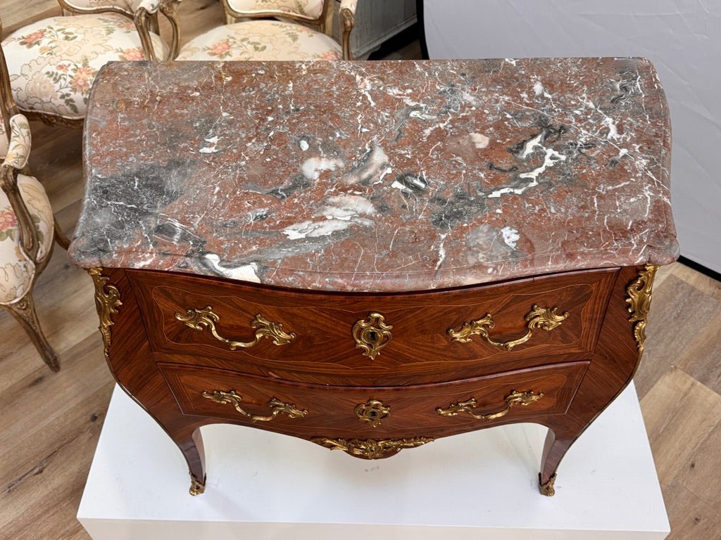 Louis XV Period Bombé Commode, Stamped J. Bircklé, Paris, Circa 1760 - Helen Storey Antiques