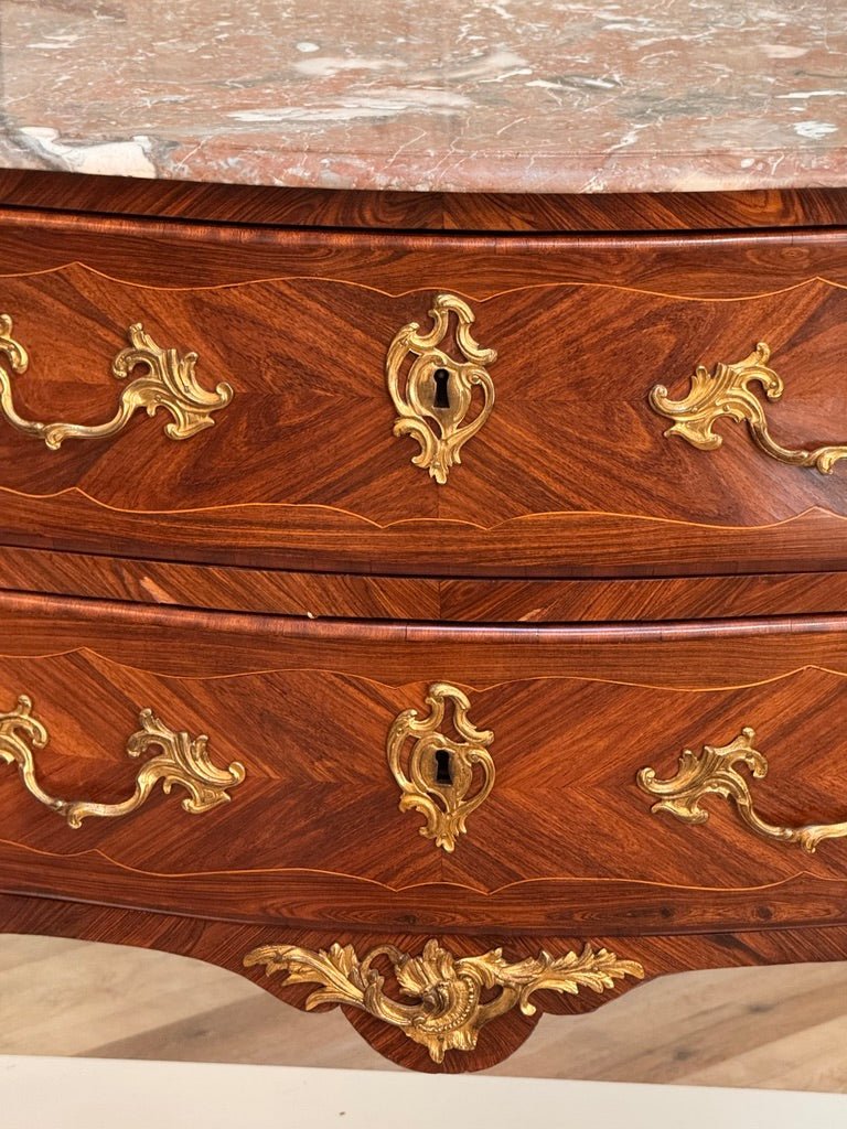 Louis XV Period Bombé Commode, Stamped J. Bircklé, Paris, Circa 1760 - Helen Storey Antiques