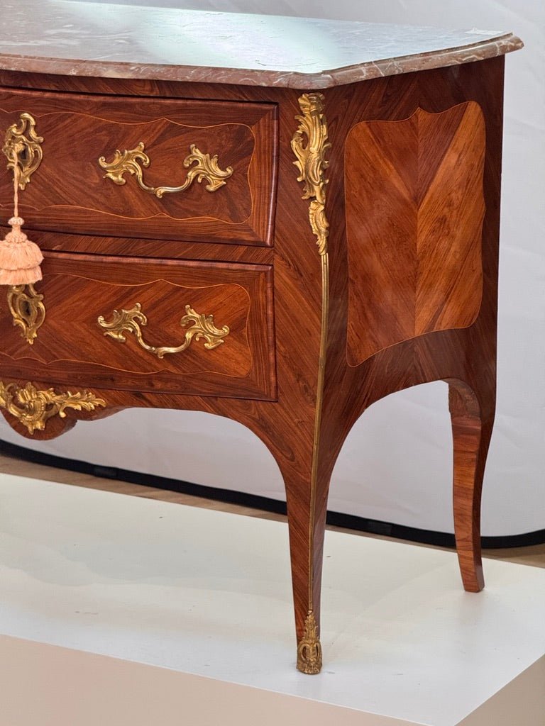 Louis XV Period Bombé Commode, Stamped J. Bircklé, Paris, Circa 1760 - Helen Storey Antiques