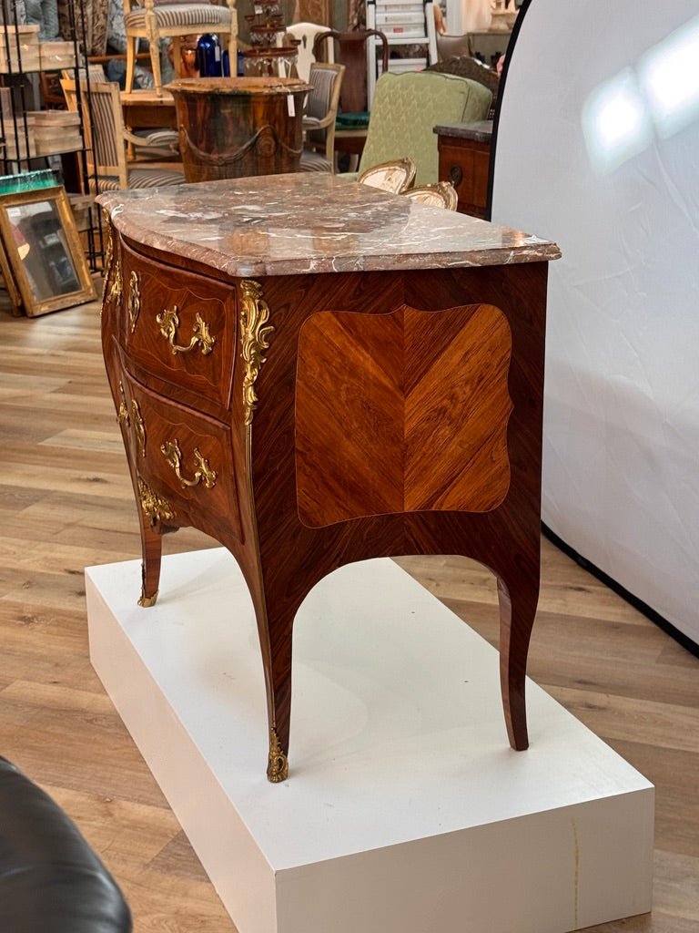 Louis XV Period Bombé Commode, Stamped J. Bircklé, Paris, Circa 1760 - Helen Storey Antiques