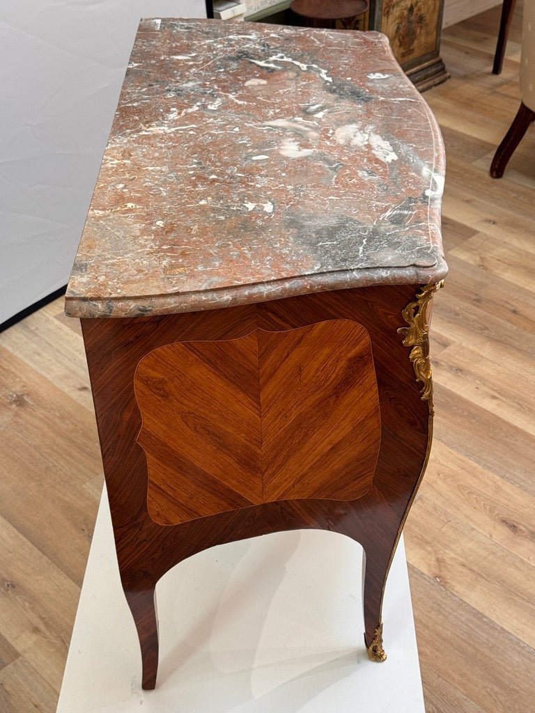 Louis XV Period Bombé Commode, Stamped J. Bircklé, Paris, Circa 1760 - Helen Storey Antiques