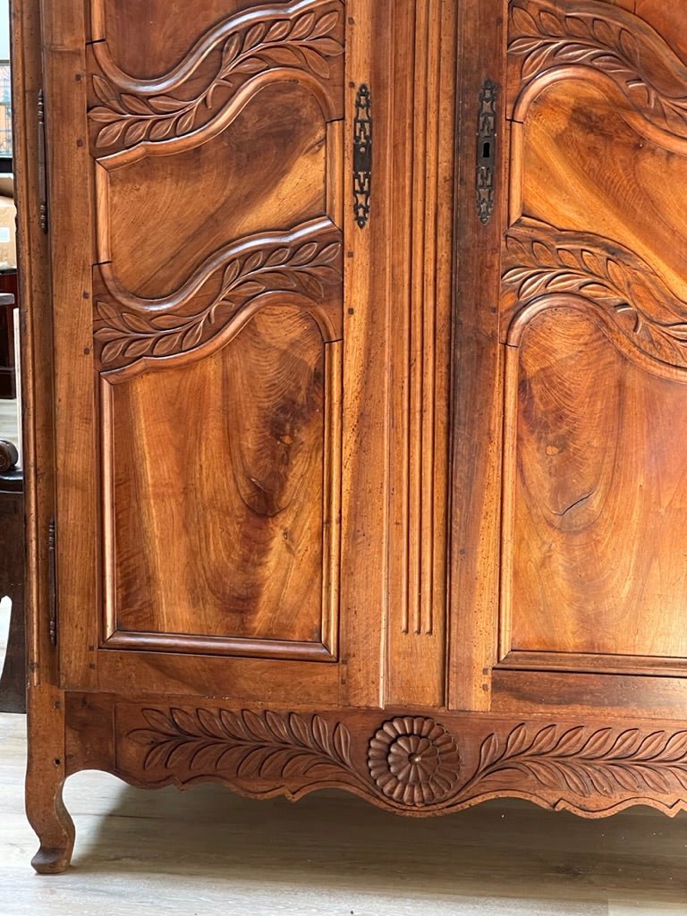 Louis XV Period Carved Walnut Armoire - Helen Storey Antiques