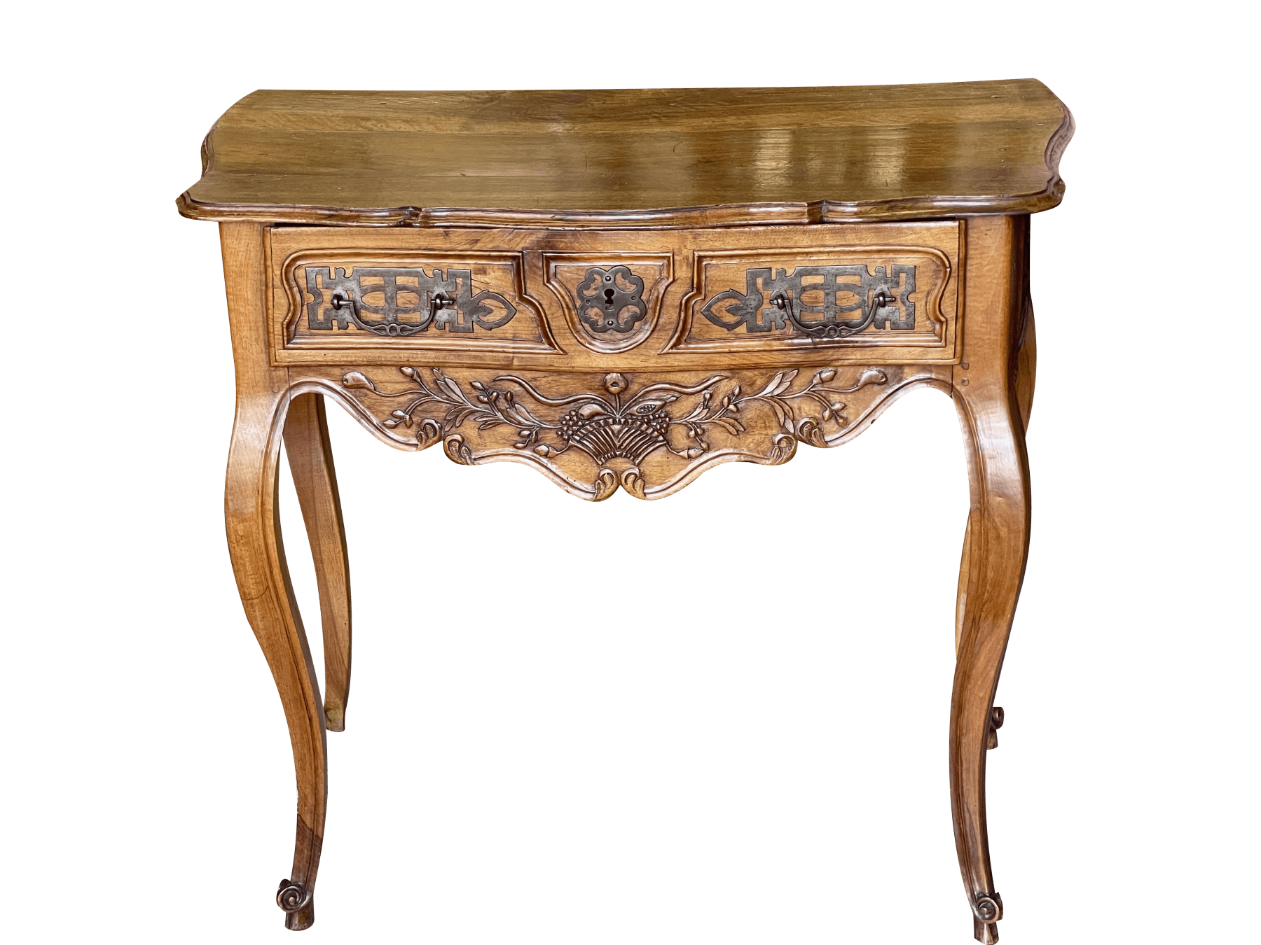 Louis XV Provincial Carved Walnut Side or Console Table, late 18th Century