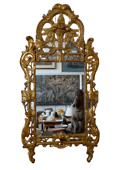 Louis XV Provincial Giltwood Mirror - Helen Storey Antiques