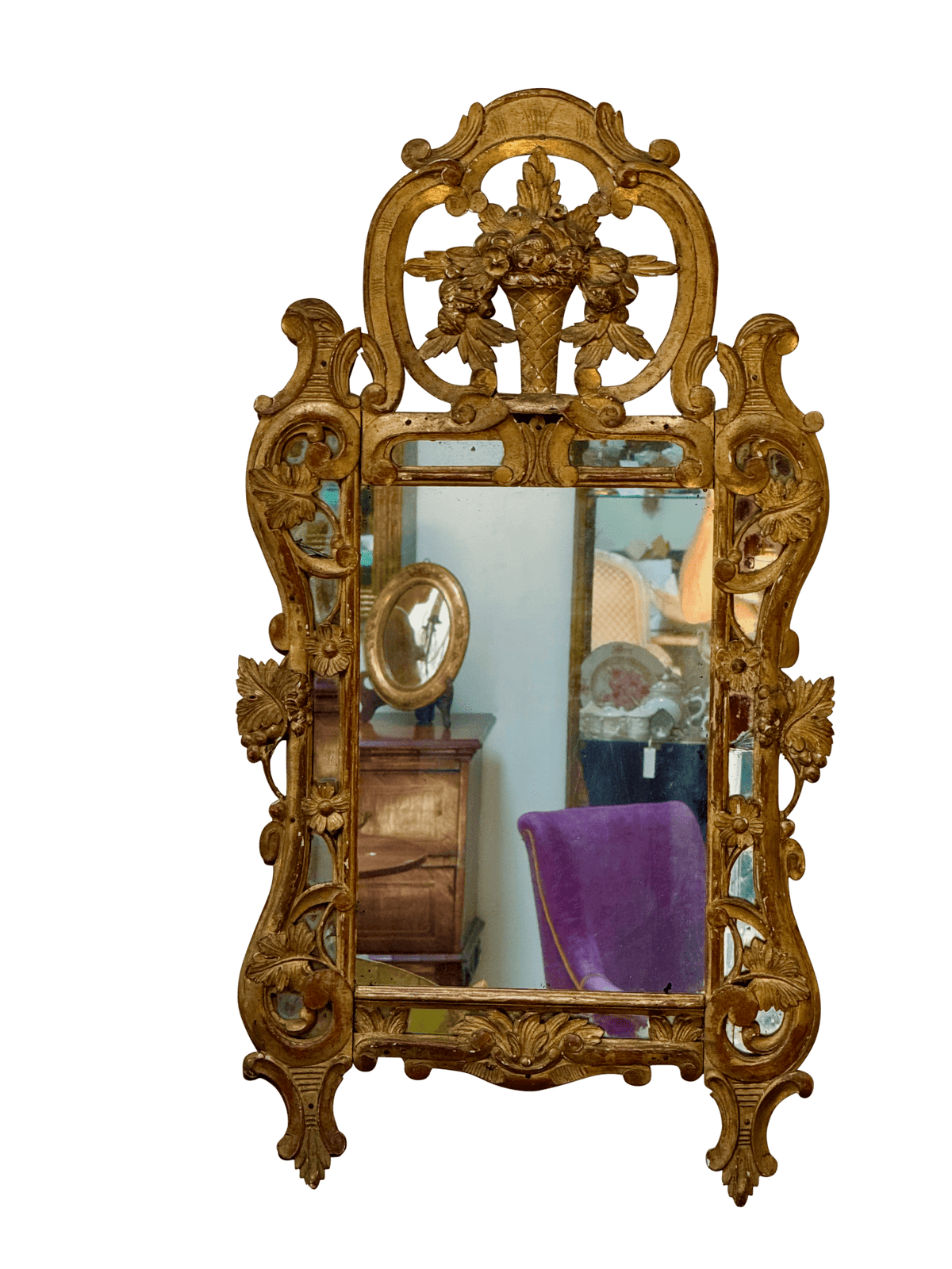 Louis XVI French Provincial carved and gilded mirror - Helen Storey Antiques