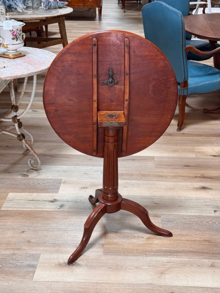 Louis XVI Mahogany Tripod Tilt - Top Side Table - Helen Storey Antiques