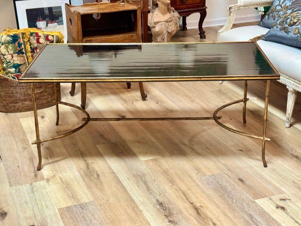 Modern lacquer and gilt metal Bamboo Chinoiserie table by Dennis &amp;amp; Leen - Helen Storey Antiques