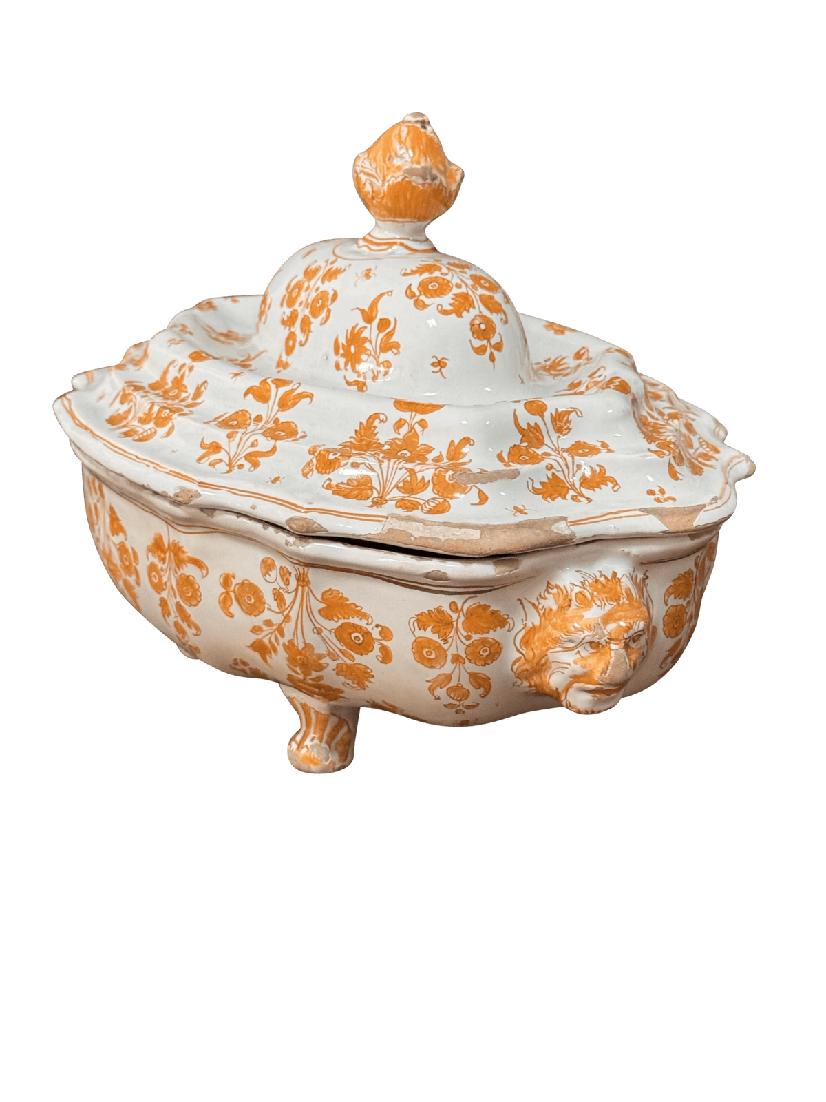 Moustiers Faience footed tureen and cover, c. 1760. - Helen Storey Antiques