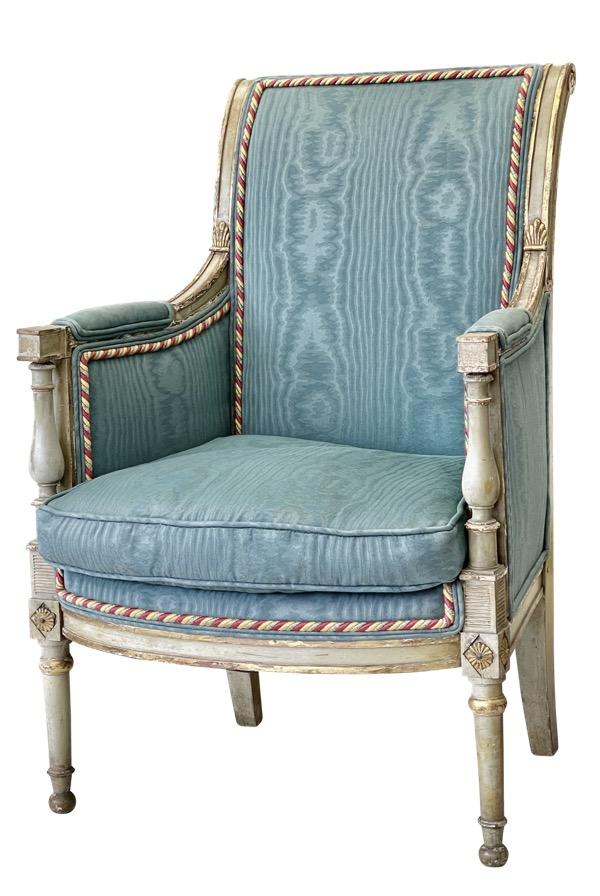 NINETEENTH CENTURY BERERE-ARMCHAIR-CARVED, POLYCHROME