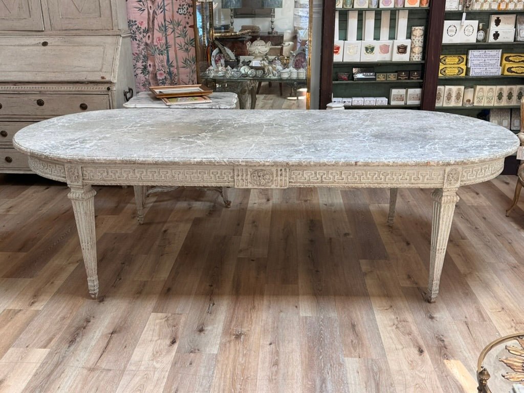 Oval Dining Table, Gustavian Style, Sweden 8 feet 7&quot; - Helen Storey Antiques