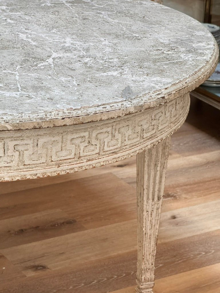 Oval Dining Table, Gustavian Style, Sweden 8 feet 7&quot; - Helen Storey Antiques