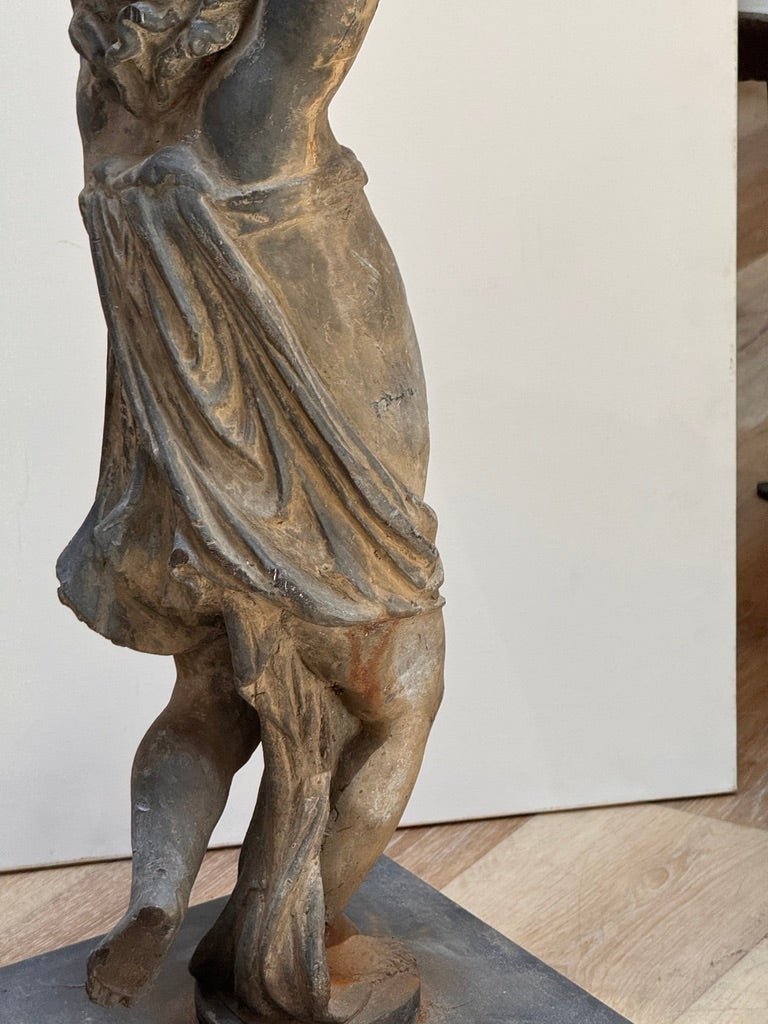 Pair of 18th - century English lead putti - Helen Storey Antiques