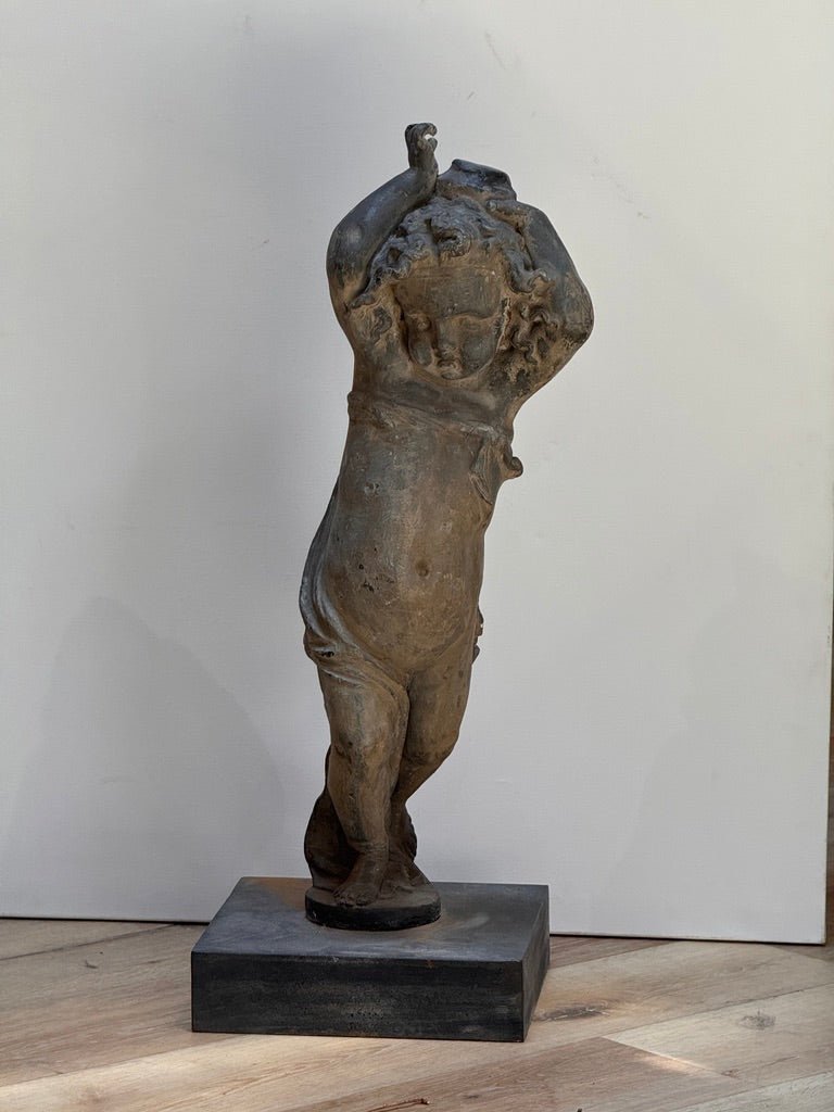 Pair of 18th - century English lead putti - Helen Storey Antiques