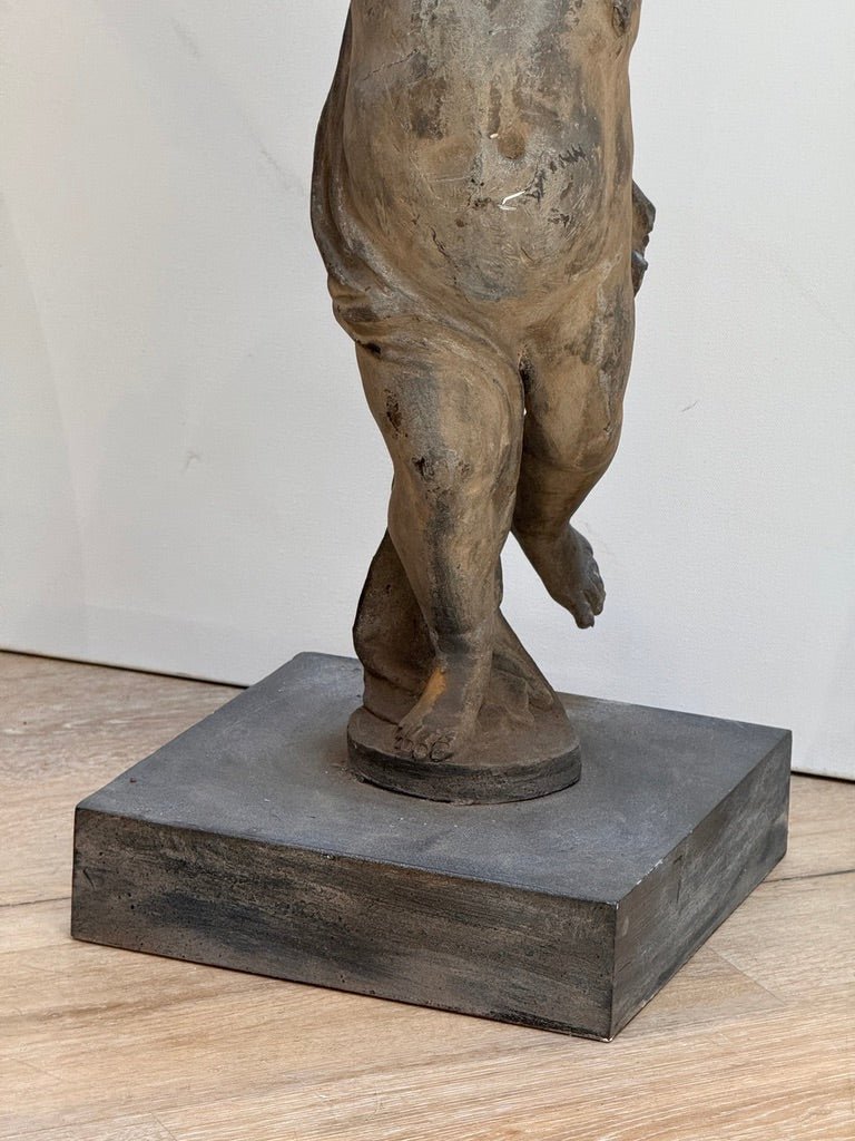 Pair of 18th - century English lead putti - Helen Storey Antiques