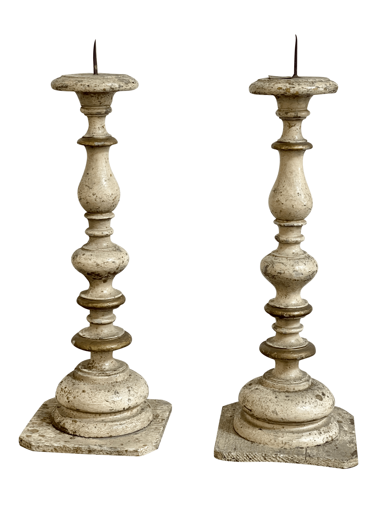 Pair of 18th Century Tuscan Italian Pricket Sticks