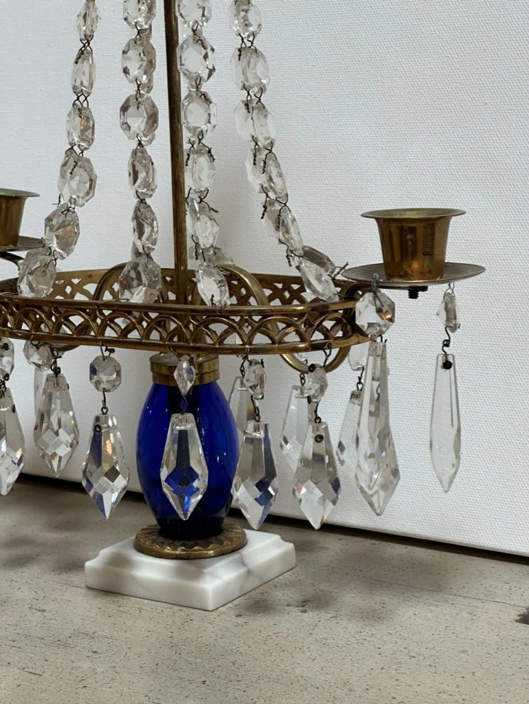 Pair of 19th Century Swedish Two - Light Girandoles - Helen Storey Antiques
