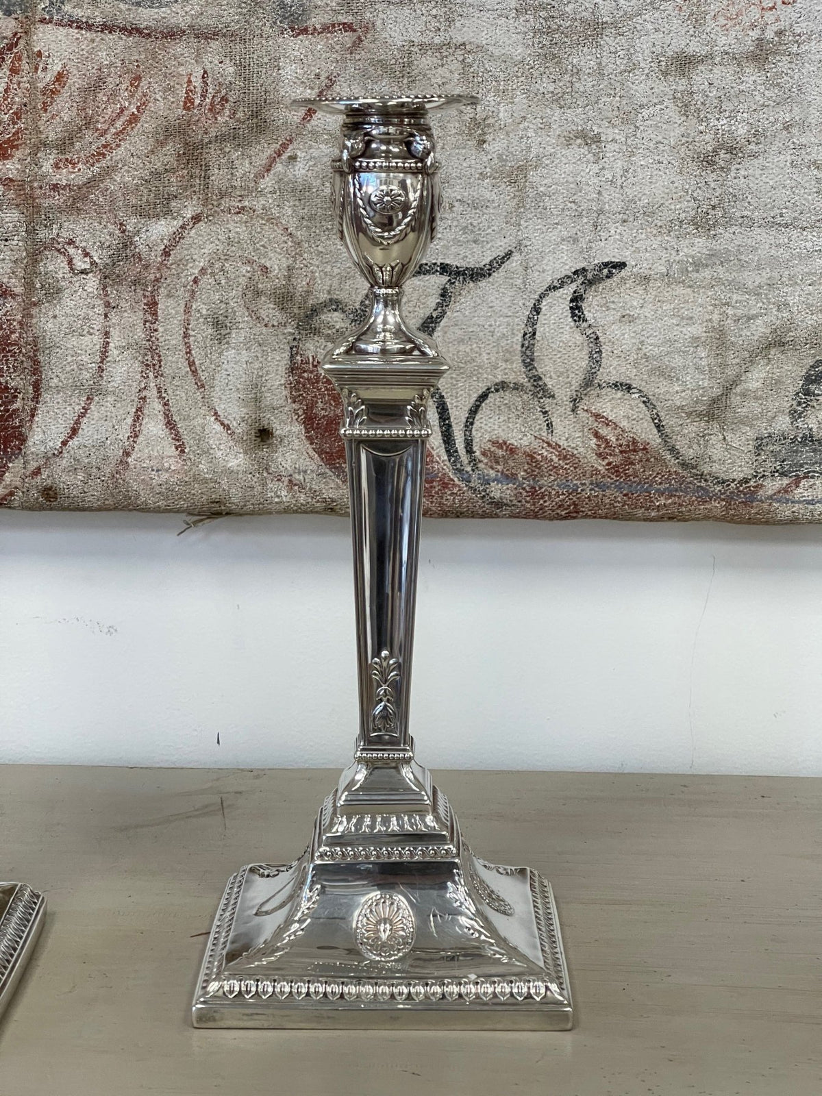 Pair of Eighteenth Century Sterling Candlesticks - Helen Storey Antiques