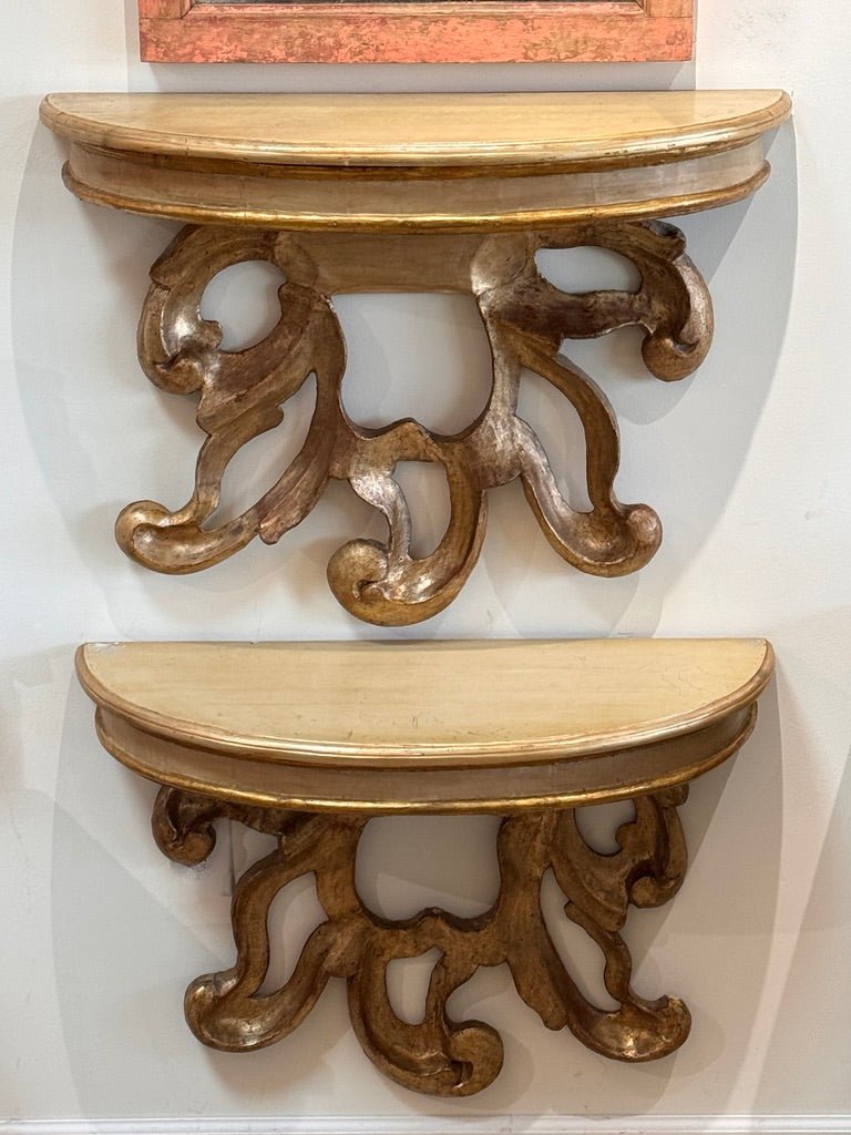 Pair of Fine 18th Century Italian Carved Console Tables - Helen Storey Antiques