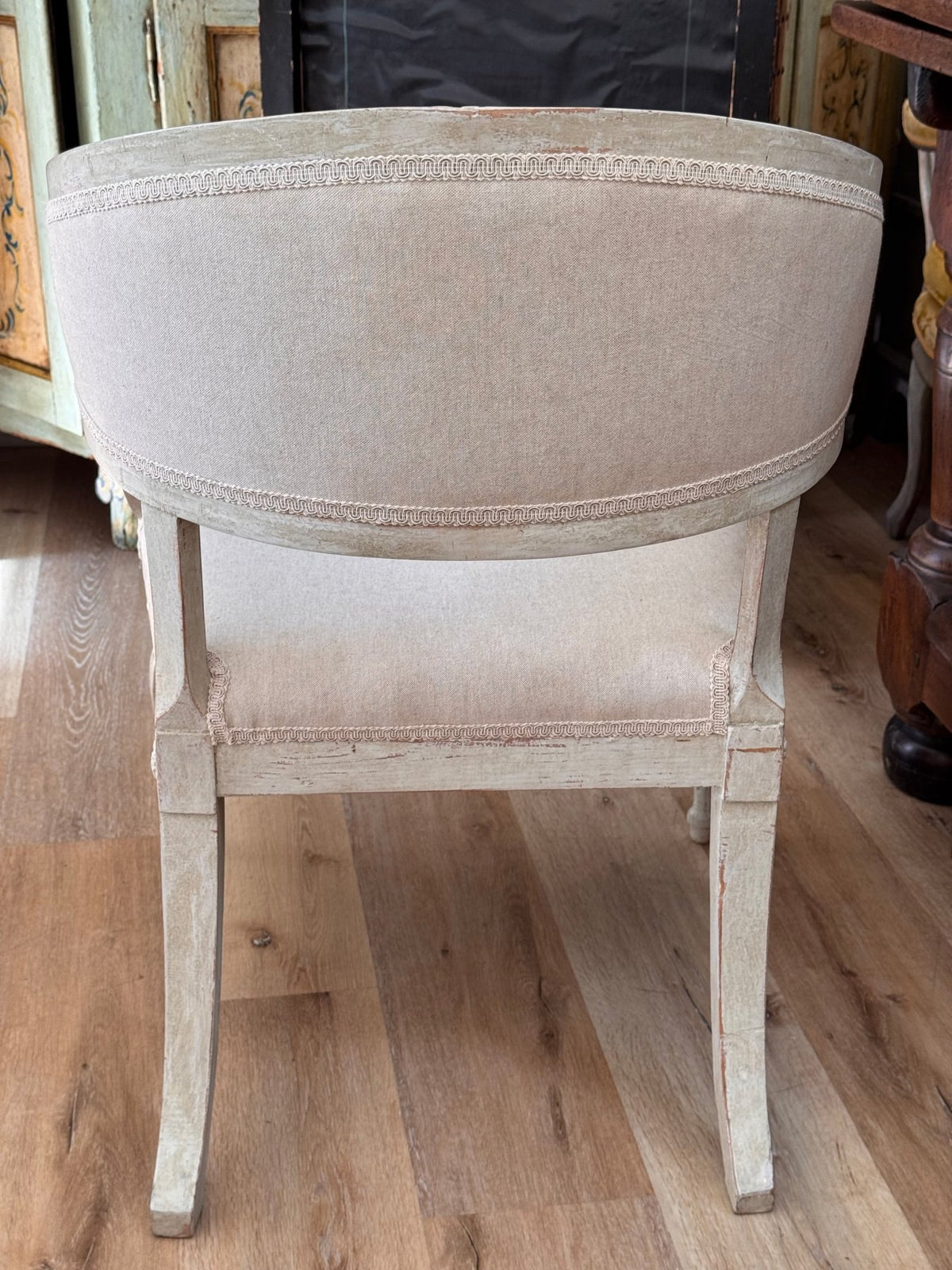 Pair of Swedish Gustavian Barrel - Back Chairs, early 19th Century - Helen Storey Antiques