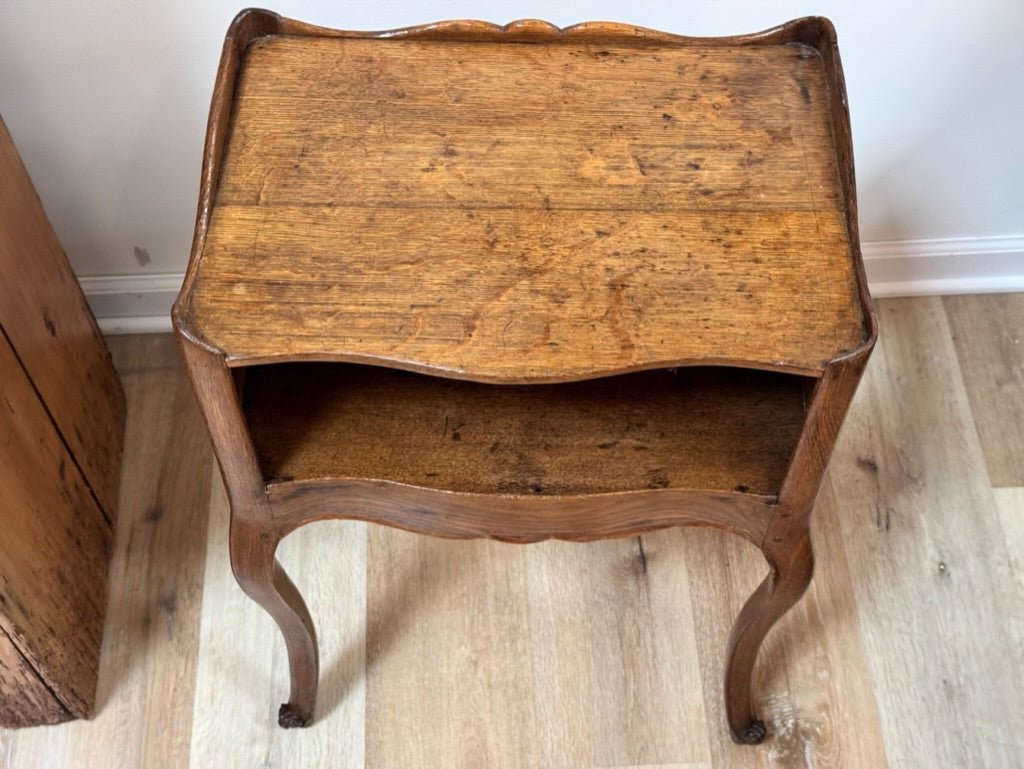 Period Louis XV Provincial walnut table de chevet, c. 1780 - Helen Storey Antiques