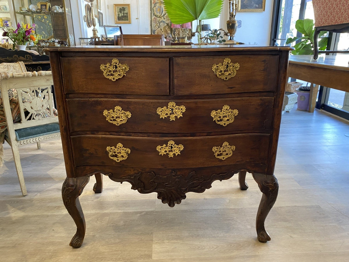 Portuguese Walnut Commode, 18th Century, Fine Carving - Helen Storey Antiques