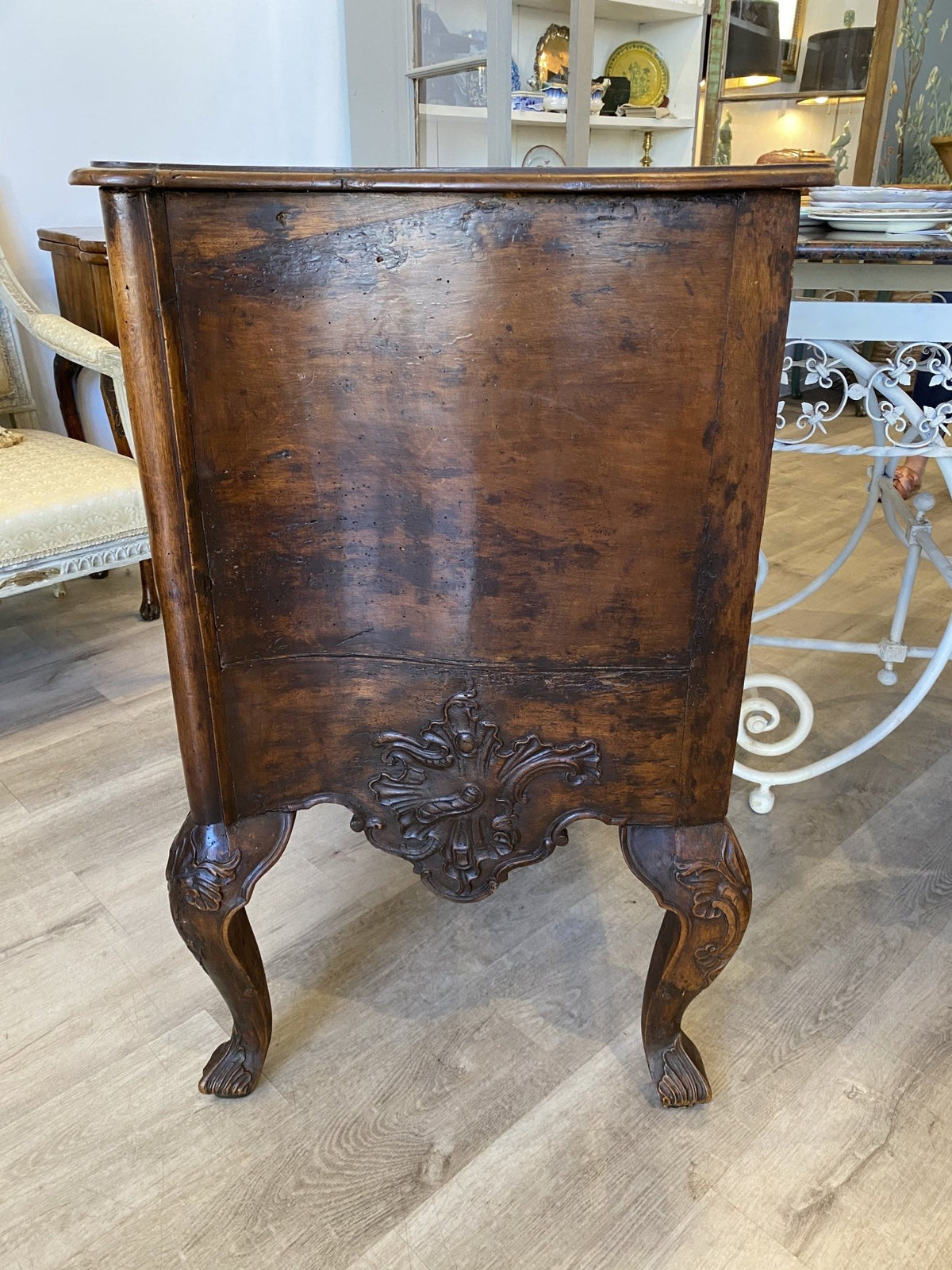 Portuguese Walnut Commode, 18th Century, Fine Carving - Helen Storey Antiques