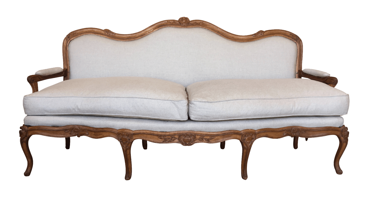 Rare M. Gourdin Signed Louis XV Settee -  Canapé à Chassis - Sofa à la Rein