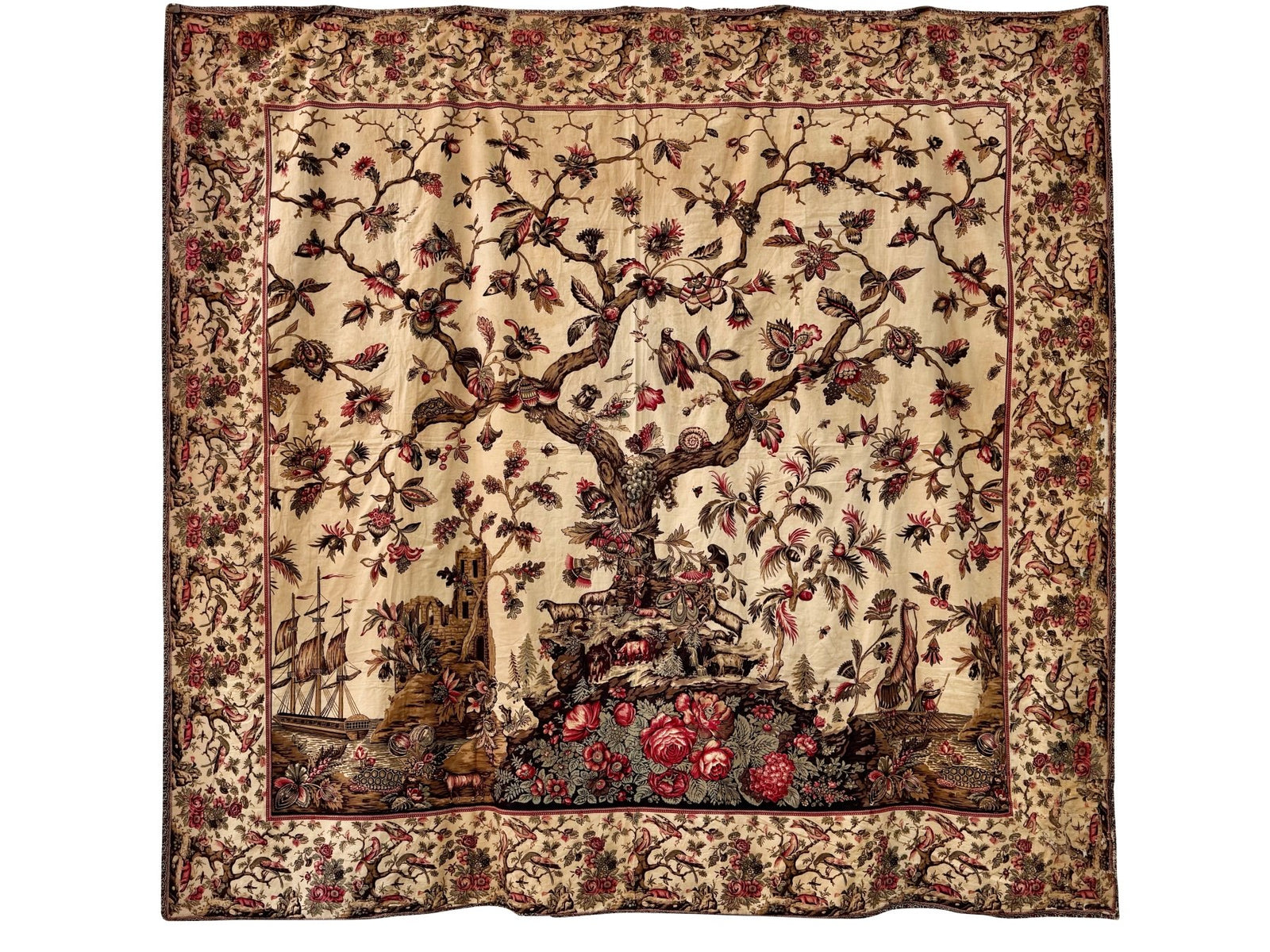 Rare Mezzaro with Giraffe and Turtles , c. 1815, Genoa